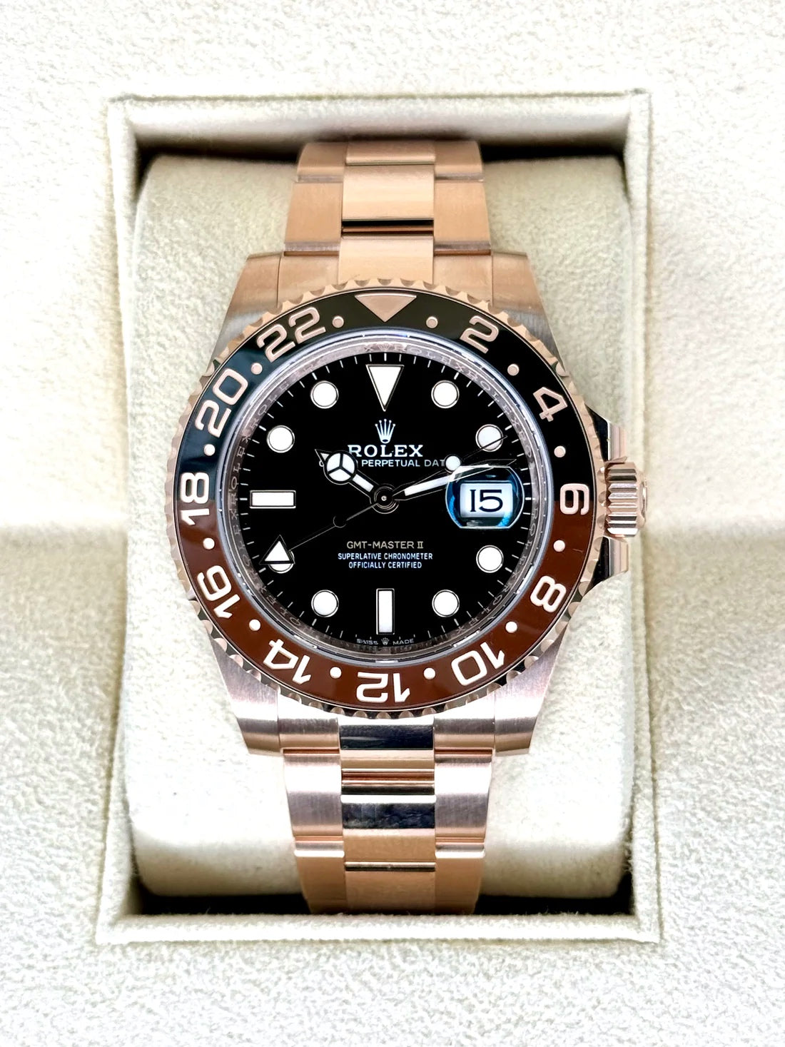 GMT-Master II "Rootbeer" 40mm 126715CHNR Rose Gold