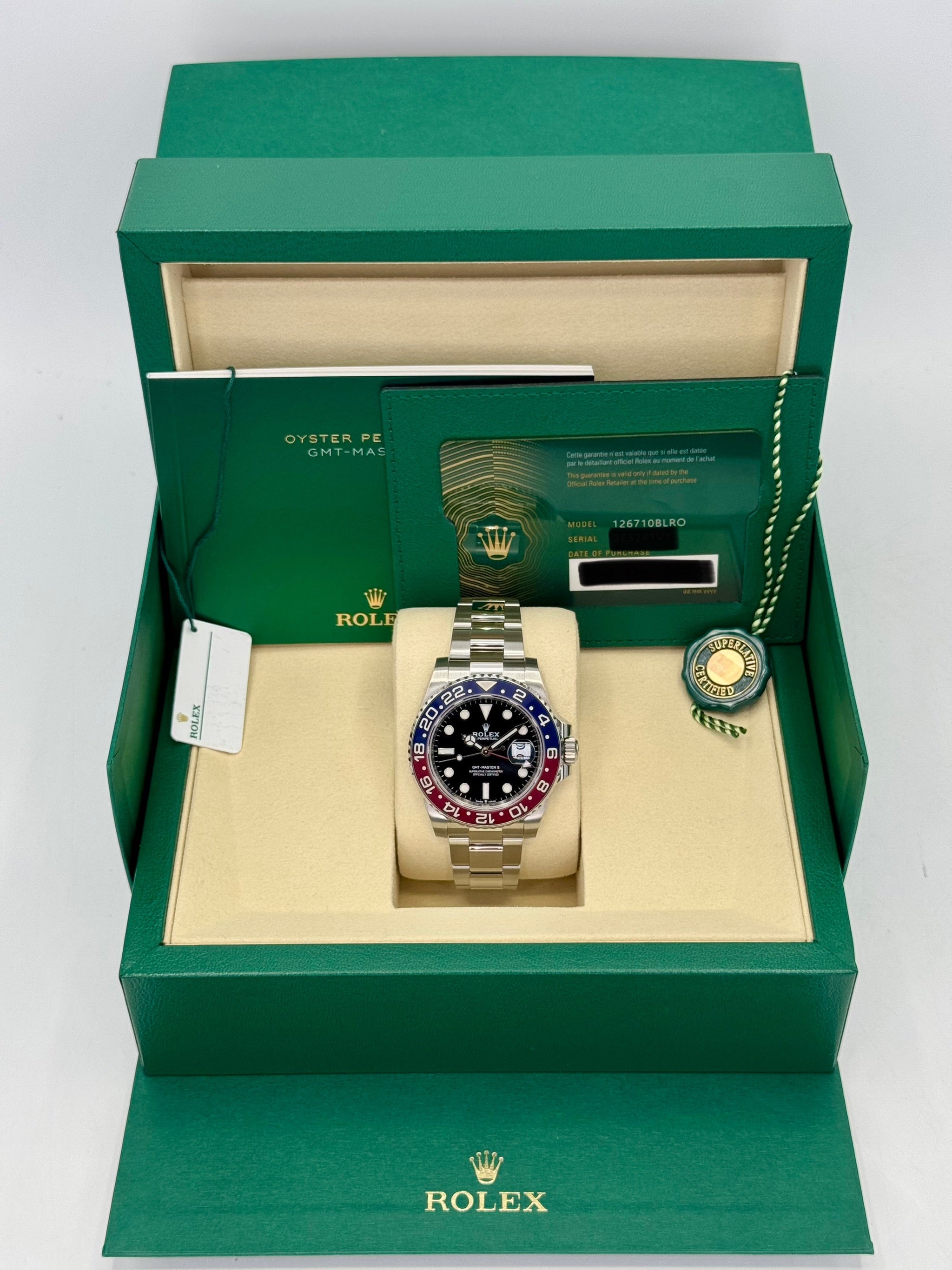 GMT-Master II "Pepsi" 40mm 126710BLRO Oyster